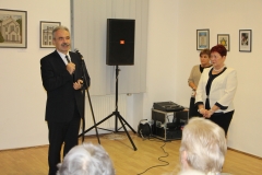 Dr. Nagy István parlamenti államtitkár - Siklósiné B. Judit gobelin kiállítás megnyitó Mosonmagyaróváron