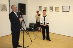 Dr. Nagy István parlamenti államtitkár - Siklósiné B. Judit gobelin kiállítás megnyitó Mosonmagyaróváron