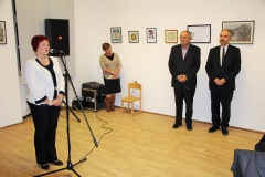 Dr. Nagy István parlamenti államtitkár - Siklósiné B. Judit gobelin kiállítás megnyitó Mosonmagyaróváron