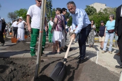 Faültetés Budapesten Izrael alapításának 70. évfordulója alkalmából
