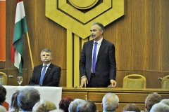Lakossági Fórum Mosonmagyaróvár  Nagy István Fidesz-KDNP országgyűlési képviselőjelölt, Kövér László, az Országgyűlés elnöke
