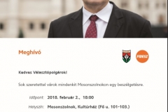 lakossági fórum Mosonszolnok - Dr. Nagy István országgyűlési képviselő