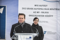 Széles Sándor kormánymegbízott - M15-ös úr bővítése, alapkőletétel