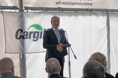 Nagy István agrárminiszter a Cargill Takarmány Zrt. új pápai takarmányüzemének alapkőletételén