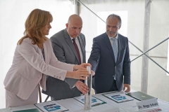 Nagy István agrárminiszter a Cargill Takarmány Zrt. új pápai takarmányüzemének alapkőletételén